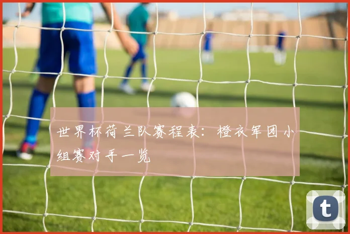 世界杯荷兰队赛程表：橙衣军团小组赛对手一览
